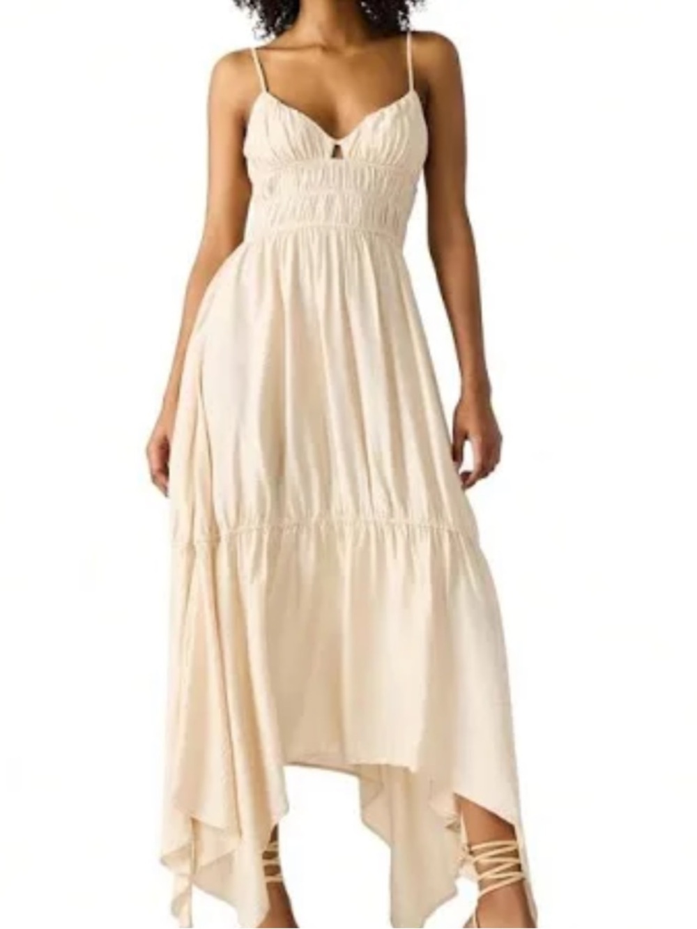 Steve Madden Jackie Dress Shell Spaghetti-Strap Maxi Dress. NWT. Medium